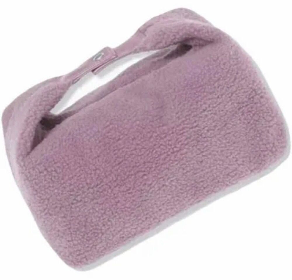 Ulta Beauty lilac sherpa fleece Cosmetic Travel Bag